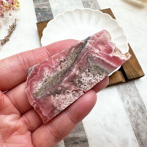 Gorgeous Extra Small Thin Rhodochrosite Slice/Slab